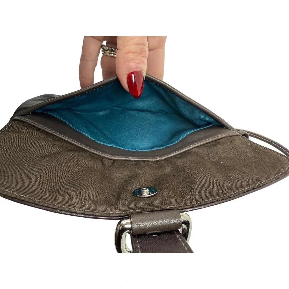 COACH Brown Soho Large Leather Wristlet